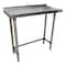 Bk Resources Stainless Steel Work Table, Open Base Plastic Feet 1.5 Riser 48"Wx18"D SVTROB-1848 - alternate 1